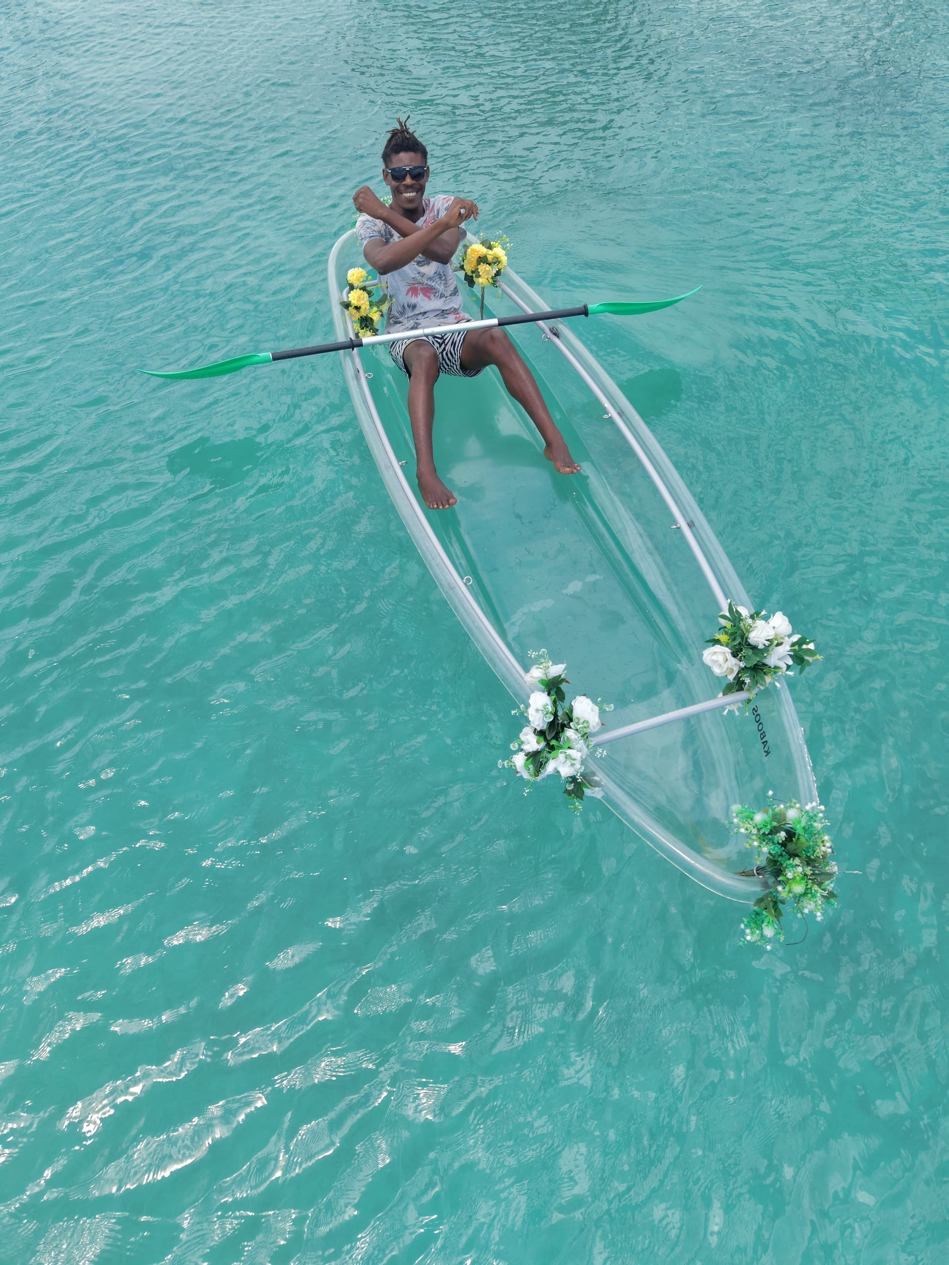 Transparant Kayak with Drone Video