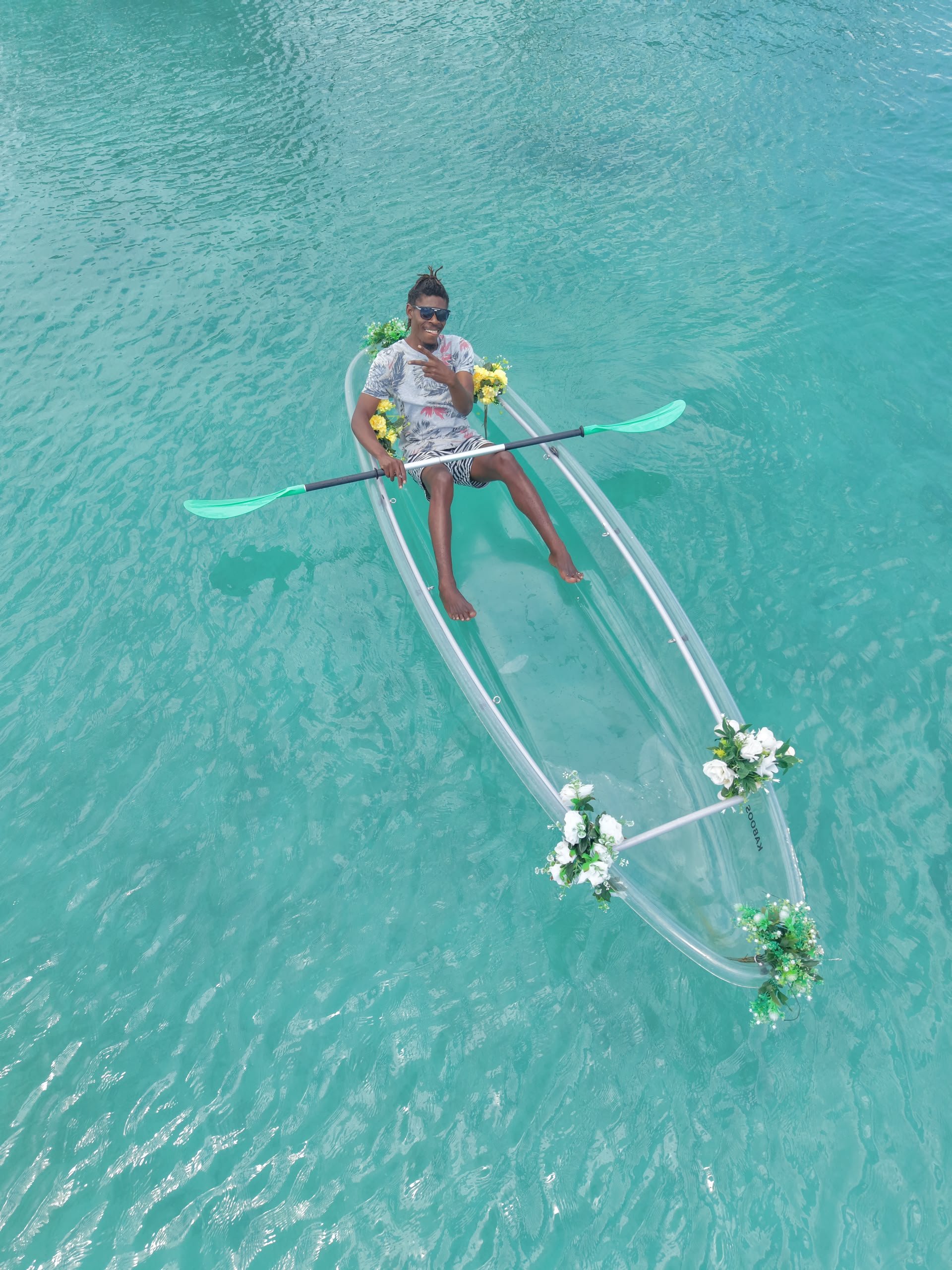 Transparant Kayak with Drone Video